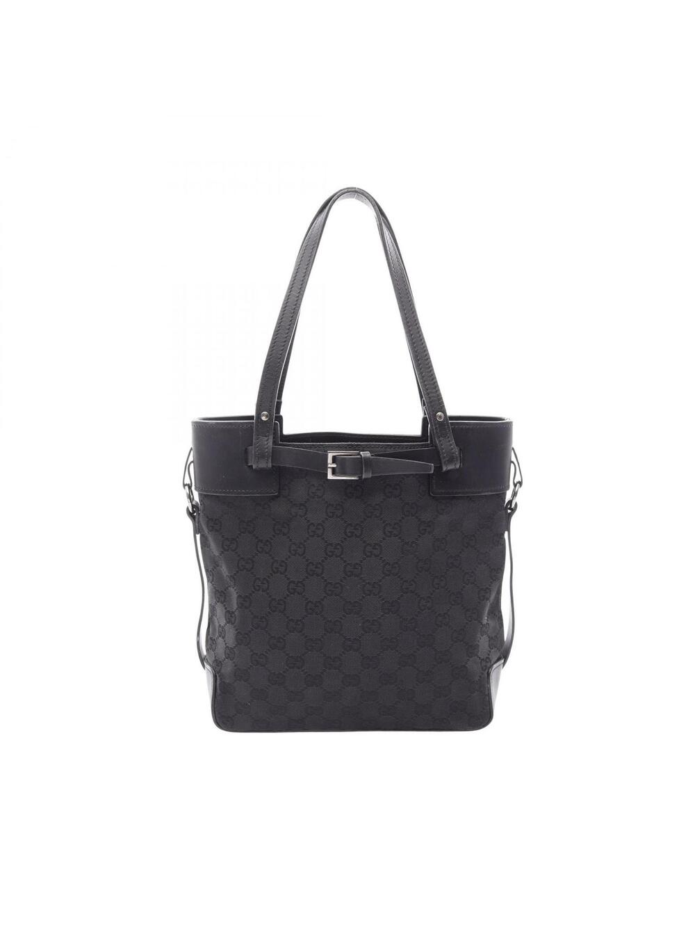 Gucci Gg Canvas Tote Handbag Leather #280423G51B